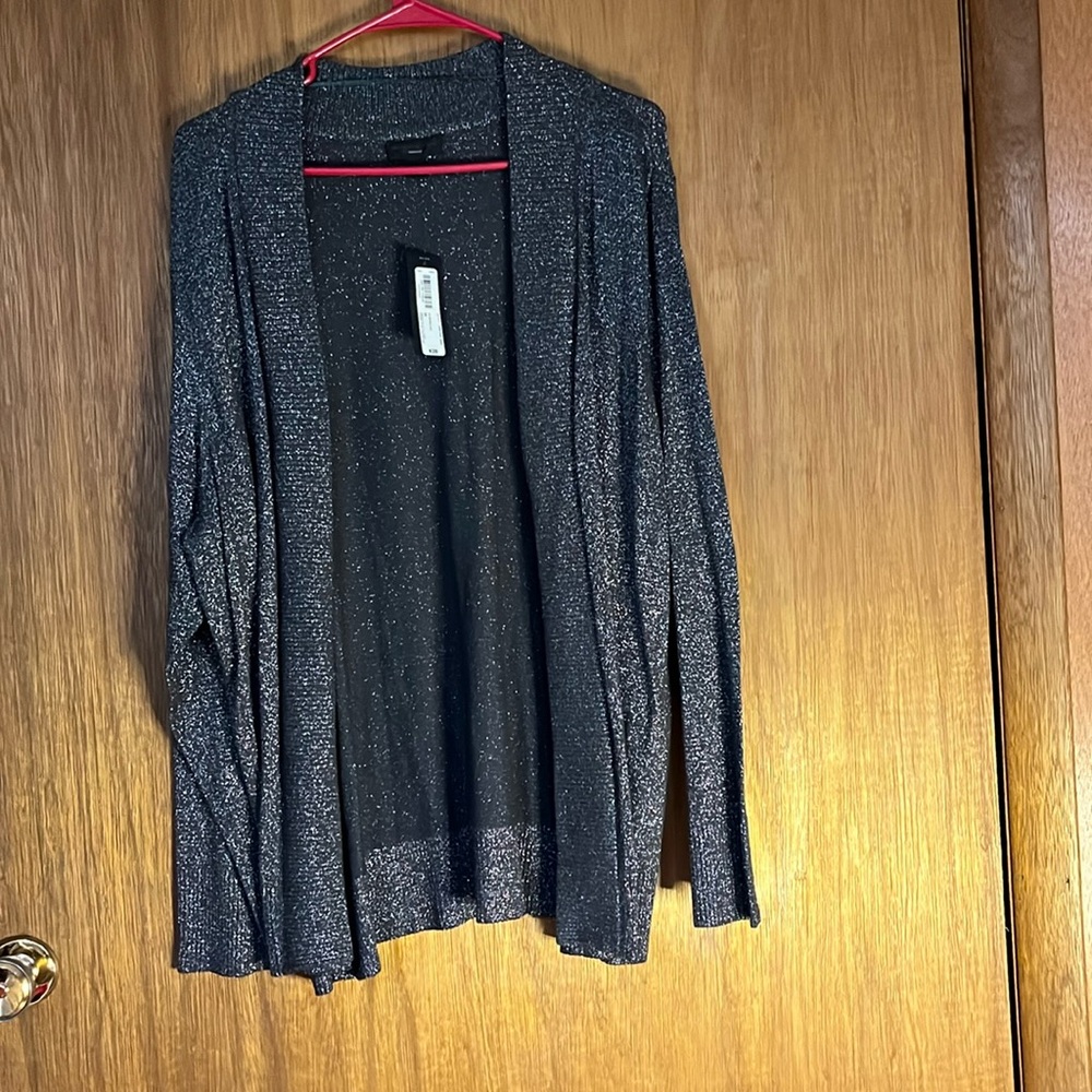 Worthington Woman dark grey  sparkle sweater long sleeve